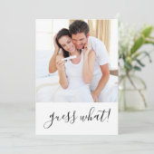 Rate mal, was wir von einer einfachen Schwangersch Ankündigung (Stehend Vorderseite)