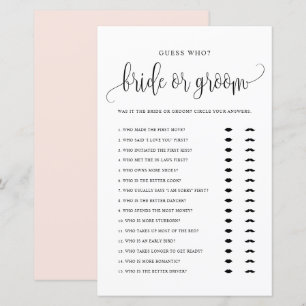Rate mal, wer Braut oder Groom er sagte, sie habe 