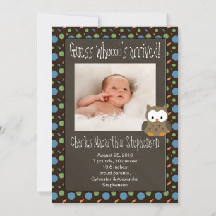 Rate mal, wer da ist Baby-Junge-Geburtsankündigung Ankündigung