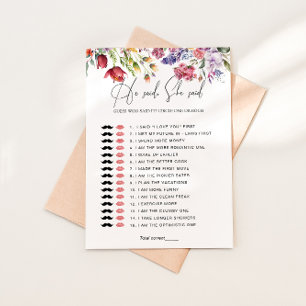 Rate mal, wer es gesagt hat - Florale Hochzeitsdus Einladung
