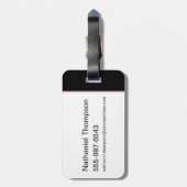 Rate mal, wer ich bin - der weiße Lotus Gepäckanhänger (Rückseite vertikal)