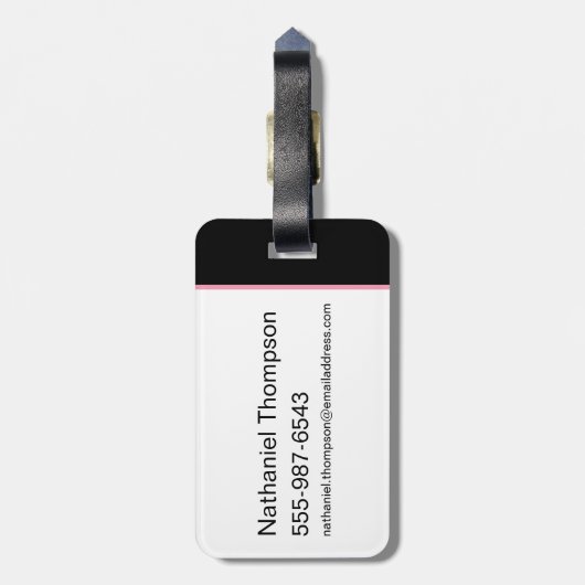 Rate mal, wer ich bin - der weiße Lotus Gepäckanhänger (Rückseite vertikal)