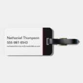 Rate mal, wer ich bin - der weiße Lotus Gepäckanhänger (Rückseite horizontal)