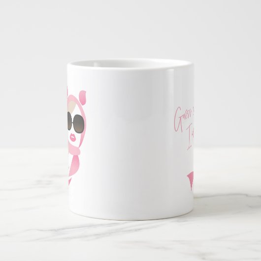 Rate mal, wer ich bin - der weiße Lotus Jumbo-Tasse (Vorderseite)