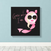 Rate mal, wer ich bin - der weiße Lotus Leinwanddruck (Insitu (Holzboden))