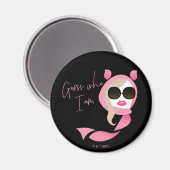 Rate mal, wer ich bin - der weiße Lotus Magnet (Vorderseite/Rückseite)