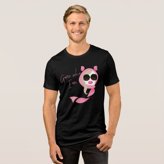 Rate mal, wer ich bin - der weiße Lotus Tri-Blend Shirt (Vorderseite voll)