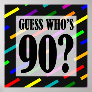 Rate mal, wer ist 90 Geburtstagsparty Poster