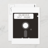 Rate mal, wie alt ich bin! Funny old computer Disk Postkarte (Vorne/Hinten)