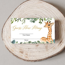 Rate mal, wie viele Babyduschkarten Begleitkarte