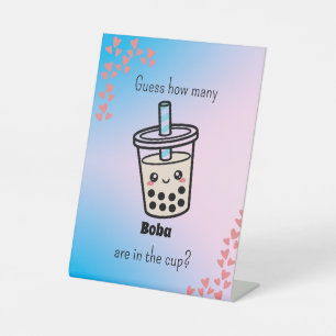 Rate mal, wie viele Boba sind in dem Becher? Gesc Sockelschild