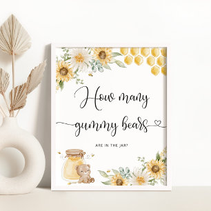 Rate mal, wie viele Gummibären im Glas sind Poster