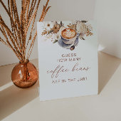 Rate mal, wie viele Kaffeebohnen Brautparty Game Sockelschild