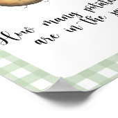 Rate mal, wie viele Kartoffeln sich im Glas befind Poster (Ecke)