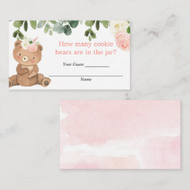 Rate mal, wie viele Keksbären eine Babydusche eins Begleitkarte