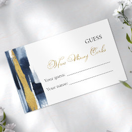 Rate mal, wie viele Korken | Abstraktes blaues Bra Begleitkarte