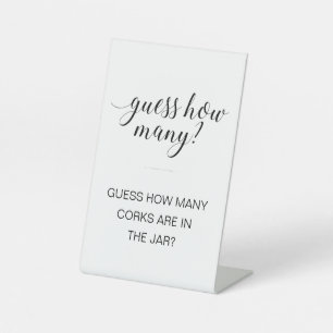 Rate mal, wie viele Korken - Brautparty-Spiel Sockelschild