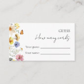 Rate mal, wie viele Korken | WILDBLUME BRAUTPARTY Begleitkarte (Vorderseite)