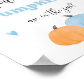 Rate mal, wie viele Kürbis blauer Boo Poster (Ecke)