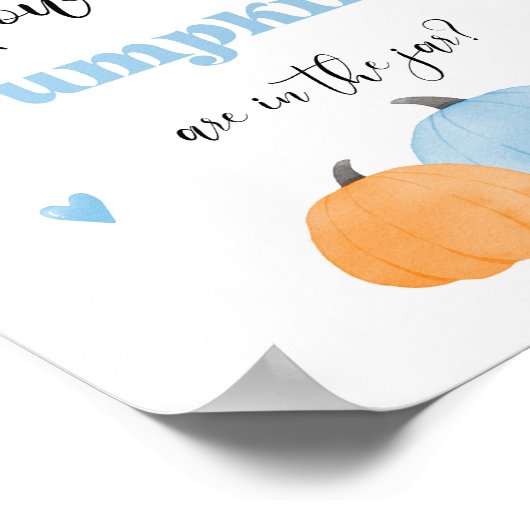 Rate mal, wie viele Kürbis blauer Boo Poster (Ecke)