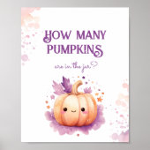 Rate mal, wie viele Kürbis kleine Kürbis-Babydusch Poster (Vorne)