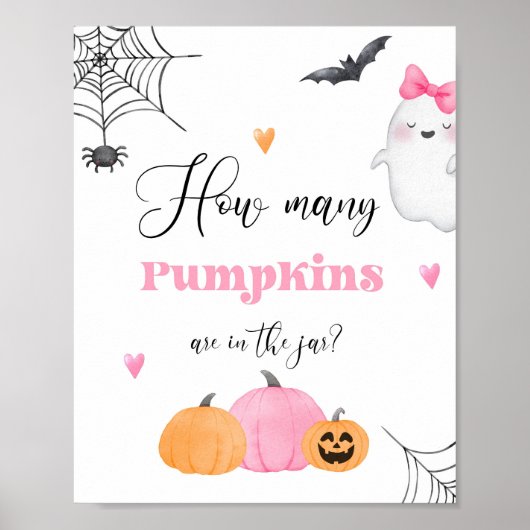 Rate mal, wie viele Kürbis kleiner Boo Poster (Vorne)