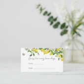 Rate mal, wie viele Lemon Drops Brautparty Begleitkarte (Stehend Vorderseite)