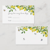 Rate mal, wie viele Lemon Drops Brautparty Begleitkarte (Vorne/Hinten)