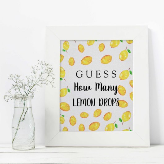 Rate mal, wie viele Lemon Drops Brautparty Poster
