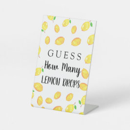 Rate mal, wie viele Lemon Drops Brautparty Sockelschild