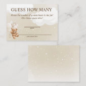 Rate mal, wie viele Teddy Bear Baby-Duschkarten Begleitkarte (Vorne/Hinten)