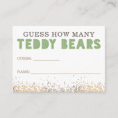 Rate mal, wie viele Teddy Bears Baby Dusche Begleitkarte (Vorderseite)
