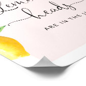 Rate mal, wie viele Zitronenköpfe im Glas sind Poster (Ecke)