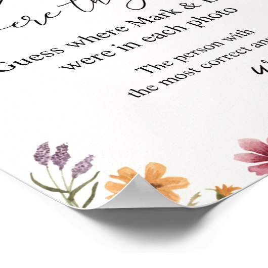 Rate mal, wo sie Wildblume Brautparty waren Poster (Ecke)