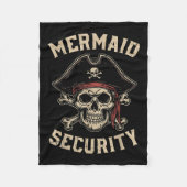Rate Mermaid Security Funny Skull Costume Dad Men Fleecedecke (Vorderseite)