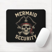 Rate Mermaid Security Funny Skull Costume Dad Men Mousepad (Mit Mouse)