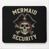 Rate Mermaid Security Funny Skull Costume Dad Men  Mousepad (Vorne)