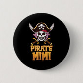 Rate Mimi Funny Captain Matching Grandma Halloween Button (Vorderseite)