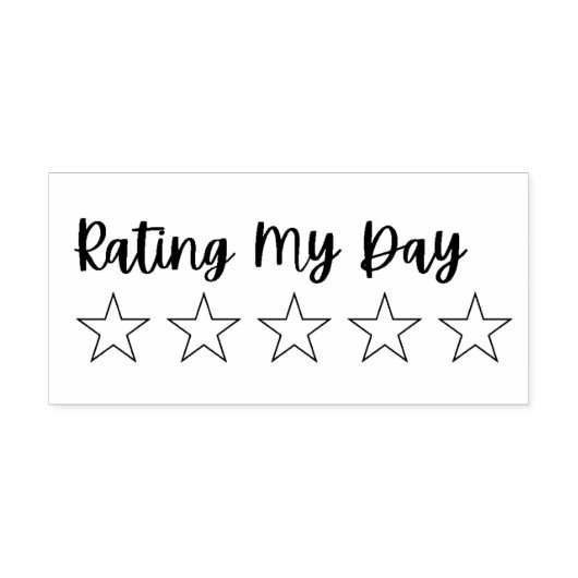 Rate My Day 5 Star Review Briefmarke | Journal-Bri Gummistempel (Prägung)