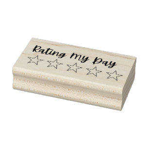 Rate My Day 5 Star Review Briefmarke   Journal-Bri Gummistempel