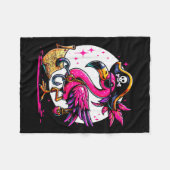 Rate Nk Flamingo Halloween Party - Jolly Roger Fleecedecke (Vorderseite (Horizontal))