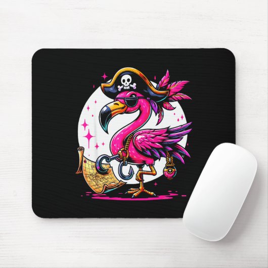 Rate Nk Flamingo Halloween Party - Jolly Roger Mousepad (Mit Mouse)