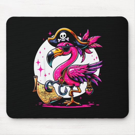 Rate Nk Flamingo Halloween Party - Jolly Roger Mousepad (Vorne)