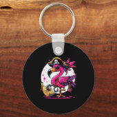 Rate Nk Flamingo Halloween Party - Jolly Roger  Schlüsselanhänger (Vorderseite)