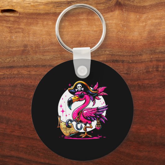 Rate Nk Flamingo Halloween Party - Jolly Roger Schlüsselanhänger (Vorderseite)