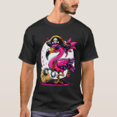 Rate Nk Flamingo Halloween Party - Jolly Roger  T-Shirt (Vorderseite)