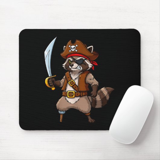 Rate Raccoon Funny Halloween Costume For Men Women Mousepad (Mit Mouse)