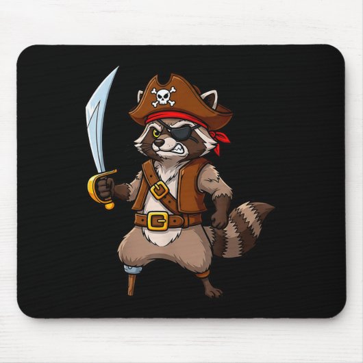 Rate Raccoon Funny Halloween Costume For Men Women Mousepad (Vorne)