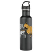 Rate was Capy Hintern Capybara Funny Capibara Edelstahlflasche (Vorderseite)