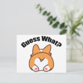 Rate was Corgi Hintern Spaß Postkarte (Stehend Vorderseite)